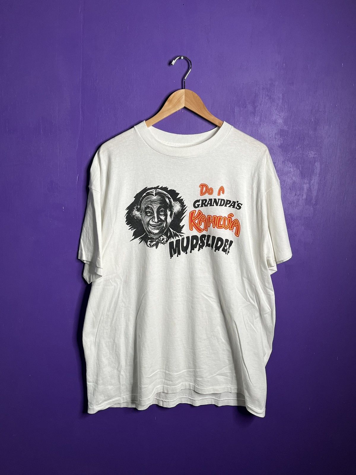 Vintage Vintage 90s Kahlua grandpas mudslide t-shirt Size US XL / EU 56 / 4 - 1 Thumbnail