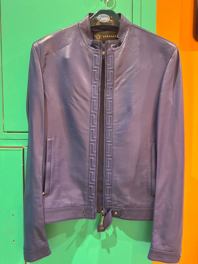 Versace Versace Motorcycle casual leather jacket jacket Size US M / EU 48-50 / 2 - 1 Thumbnail
