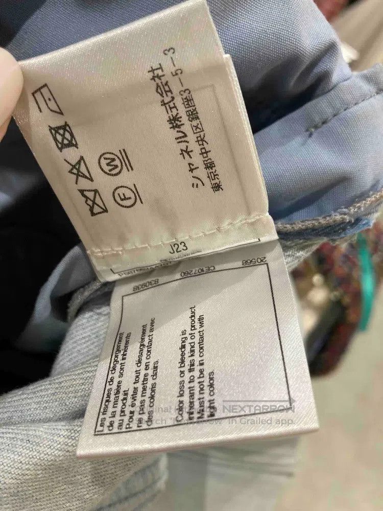 Chanel Chanel 18s light blue vertical denim skirt Size 24" / US 00 / IT 34 - 6 Thumbnail