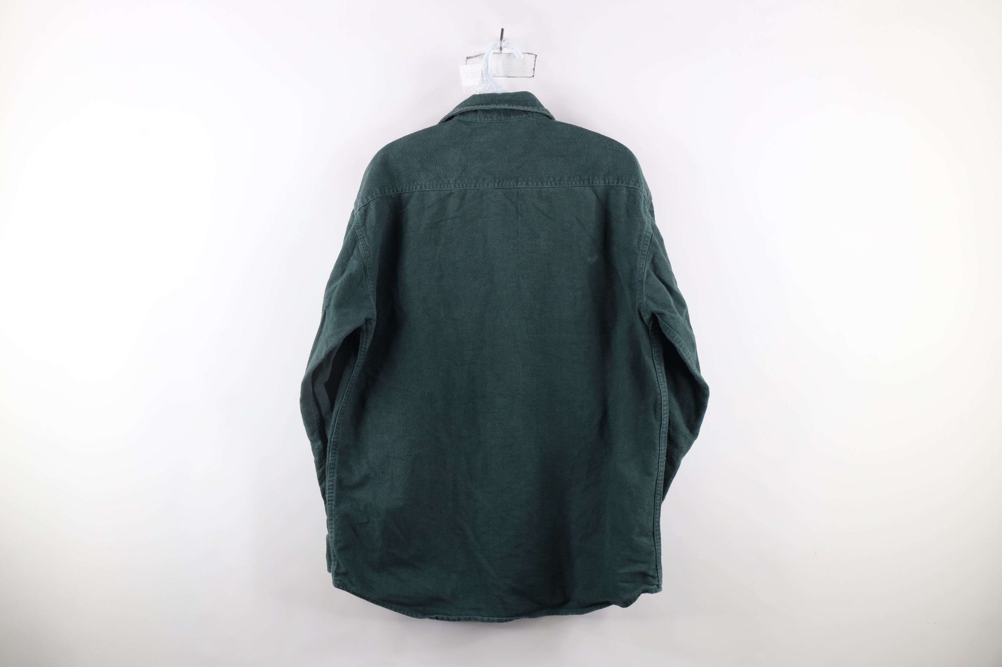 Vintage Vintage 90s Streetwear Chamois Cloth Button Shirt Green Size US M / EU 48-50 / 2 - 7 Thumbnail