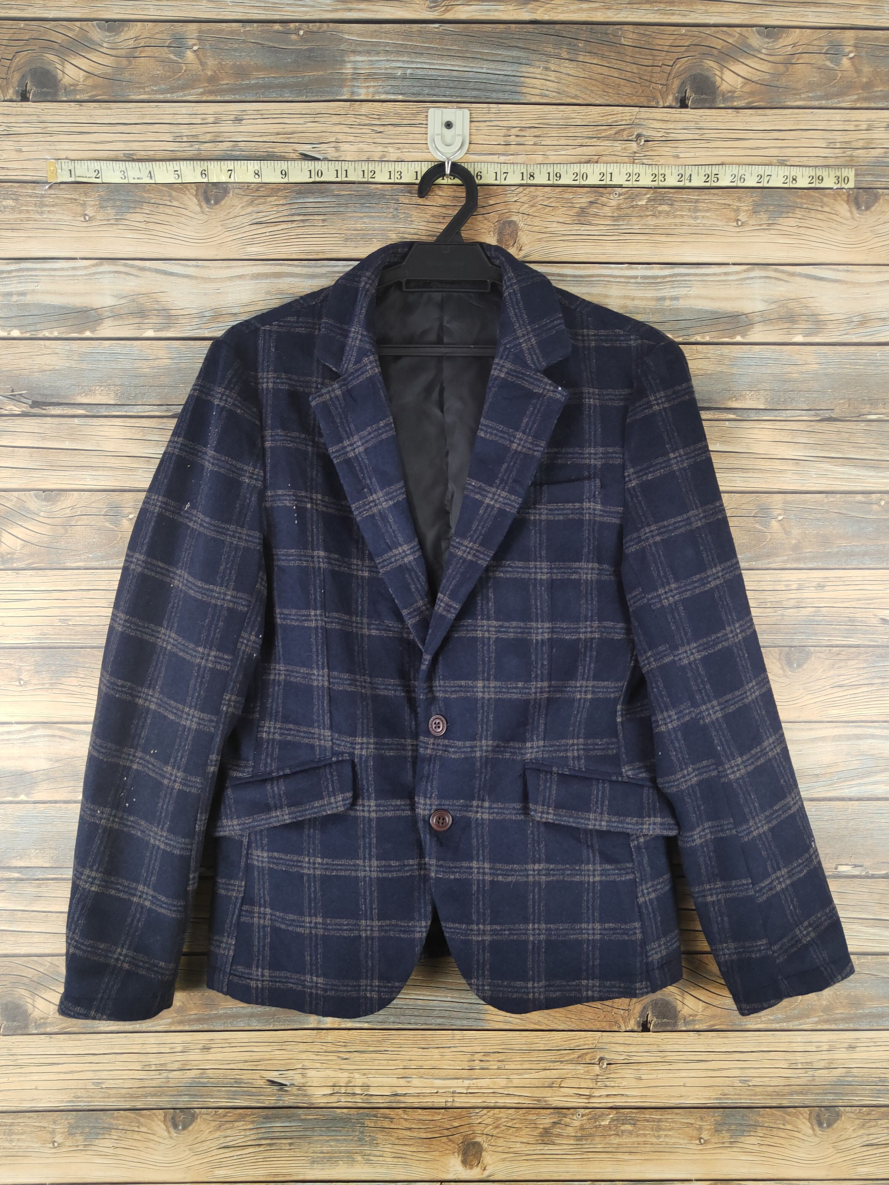 Vintage Rare collection 🔥Here's Street Navy Wool Blazers Size US M / EU 48-50 / 2 - 1 Thumbnail