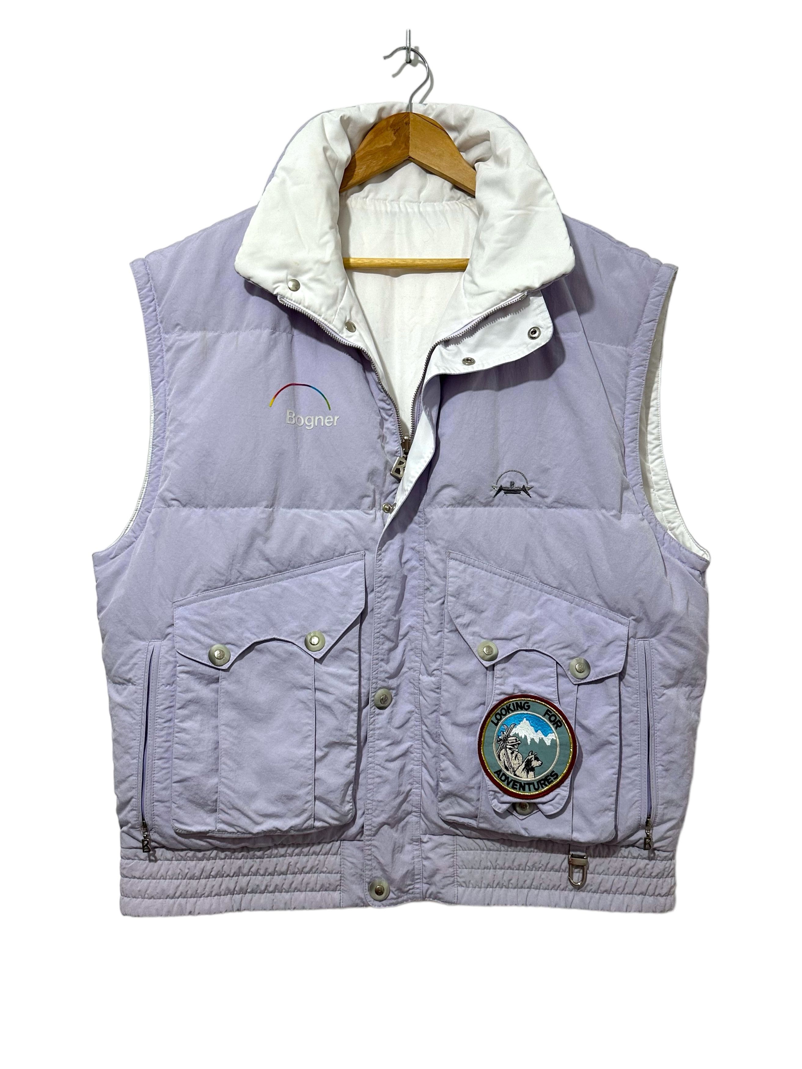 image of Vintage Bogner Down Filling Outer Vest Jacket (Xl) in Lilac, Men's
