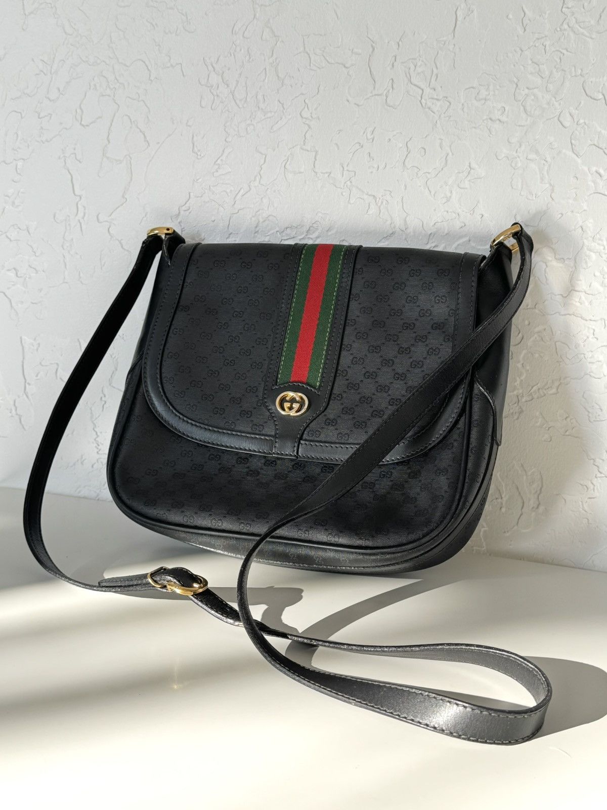 Gucci ★0% TAX★ GUCCI OPHIDIA MONOGRAM WEB SHERRY LINE BAG SUPREME Size ONE SIZE - 2 Thumbnail