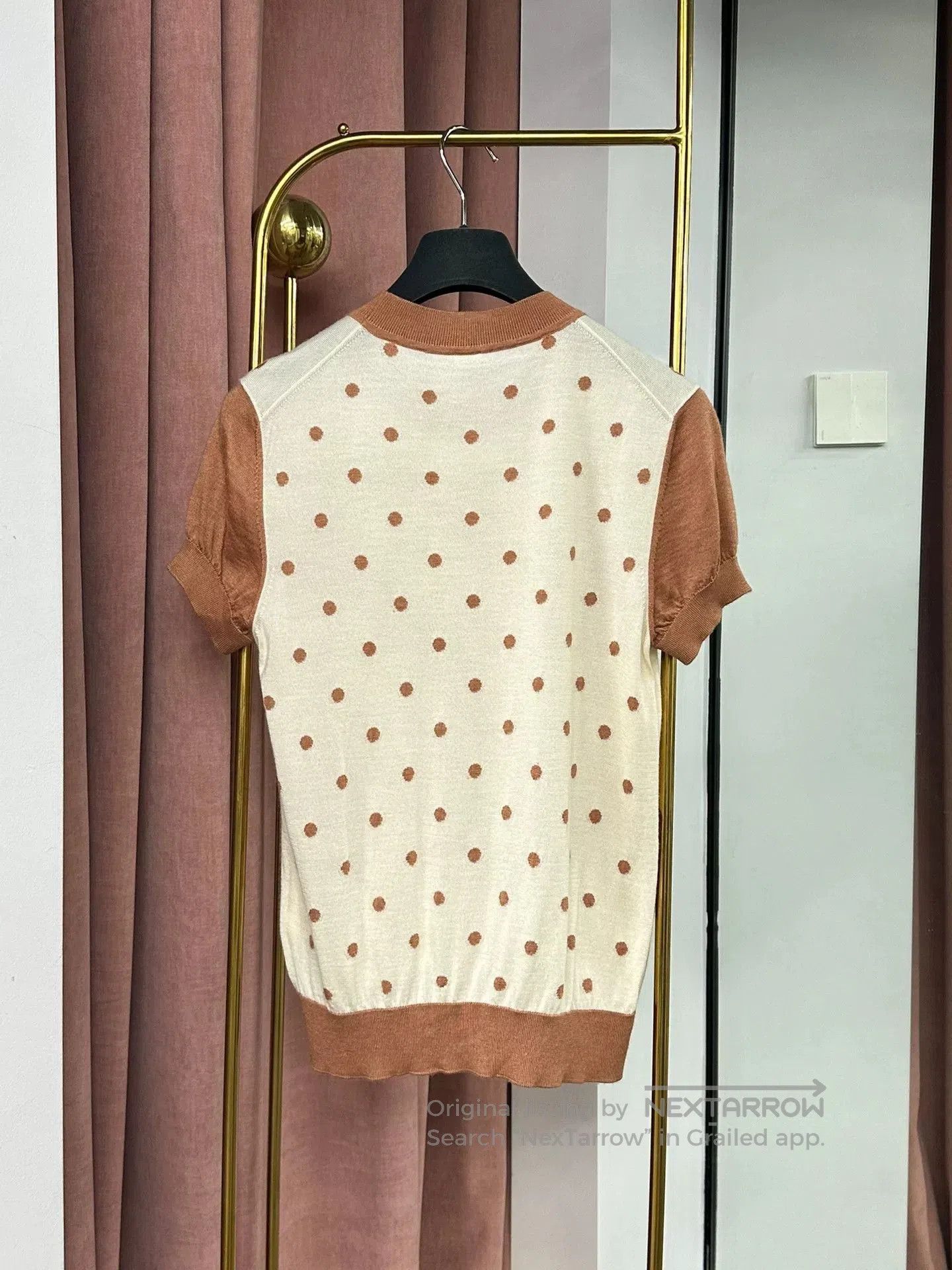 Hermes Hermes Polka Dot Knit Short Sleeve Top. Size US M / EU 48-50 / 2 - 4 Thumbnail
