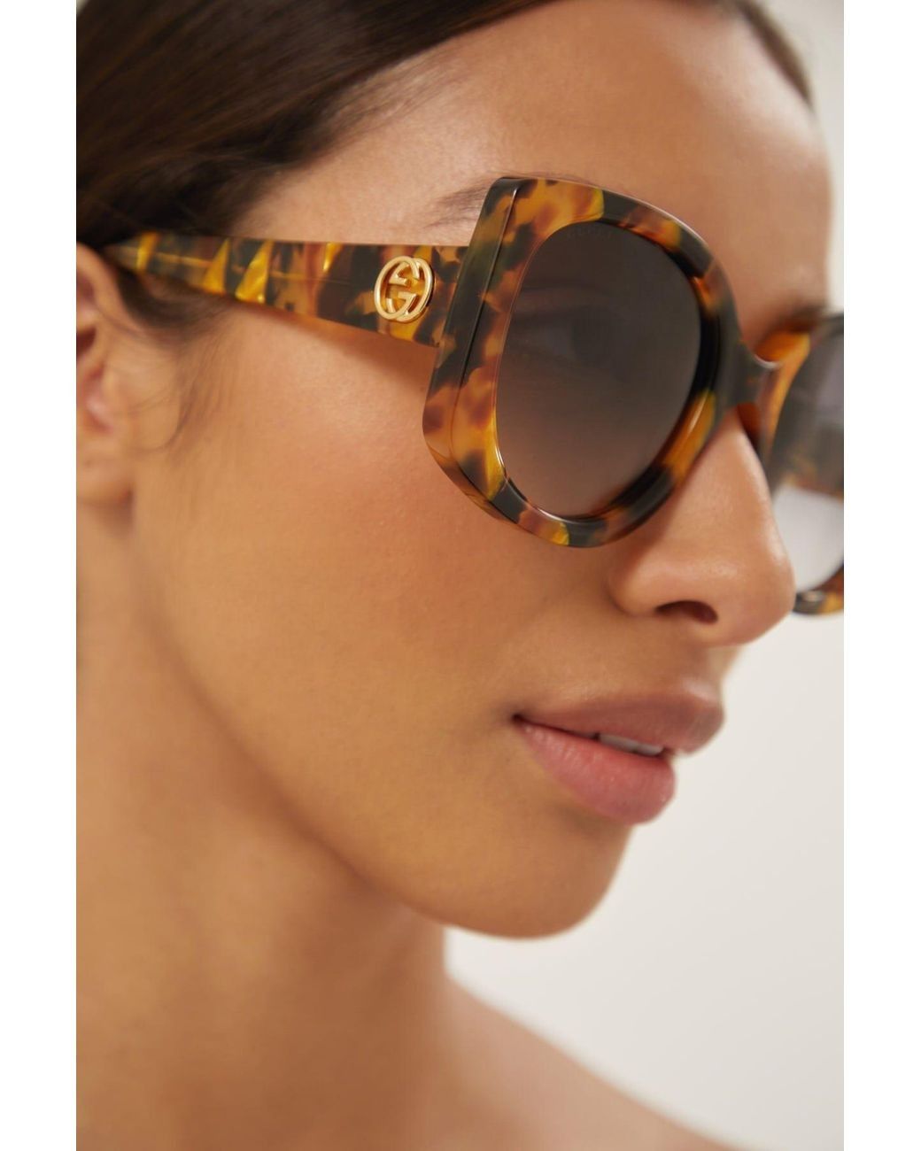 Gucci NEW Gucci GG1257S 004 Butterfly Oversized Women Sunglasses Size ONE SIZE - 11 Thumbnail
