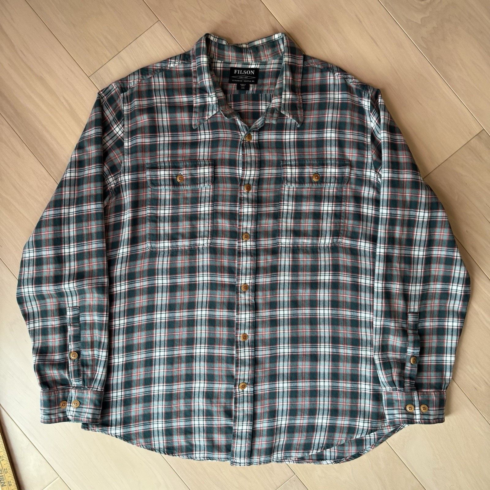Filson Filson Scout Shirt 2XL Green Multicolor Cotton Flannel Size US XXL / EU 58 / 5 - 3 Thumbnail