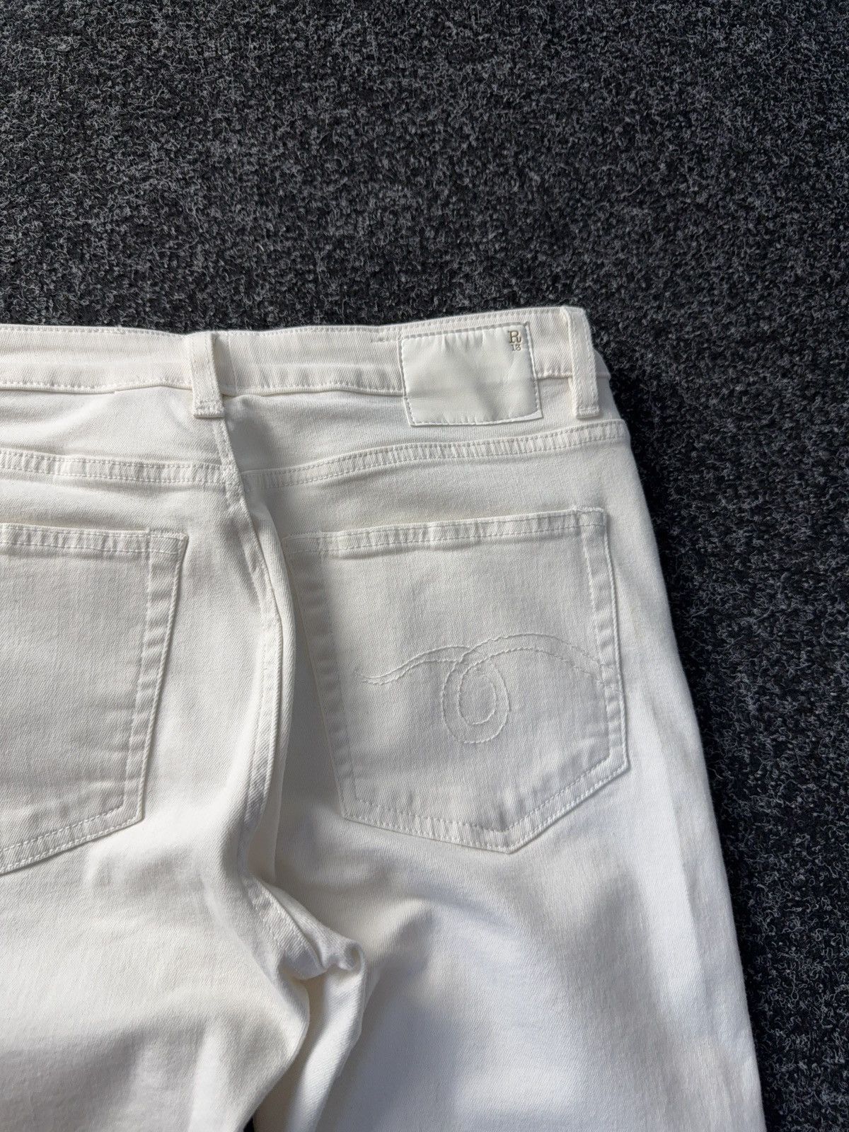 R13 Vintage Retro R13 White Denim pants jeans Italy y2k Size 30" / US 8 / IT 44 - 16 Thumbnail