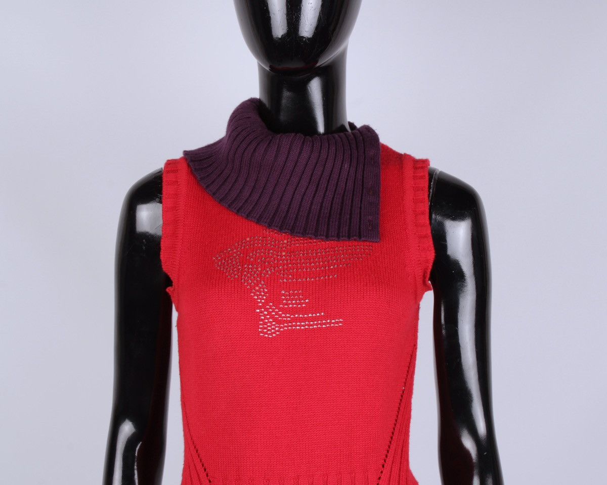 Designer × Versace × Vintage VERSACE Sport Vintage Wool Sleeve Less Sweater High Neck Size S / US 4 / IT 40 - 6 Thumbnail