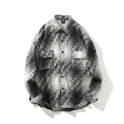 Vintage Checkerboard Work Cargo Long Sleeve Shirt Size US M / EU 48-50 / 2 - 1 Thumbnail