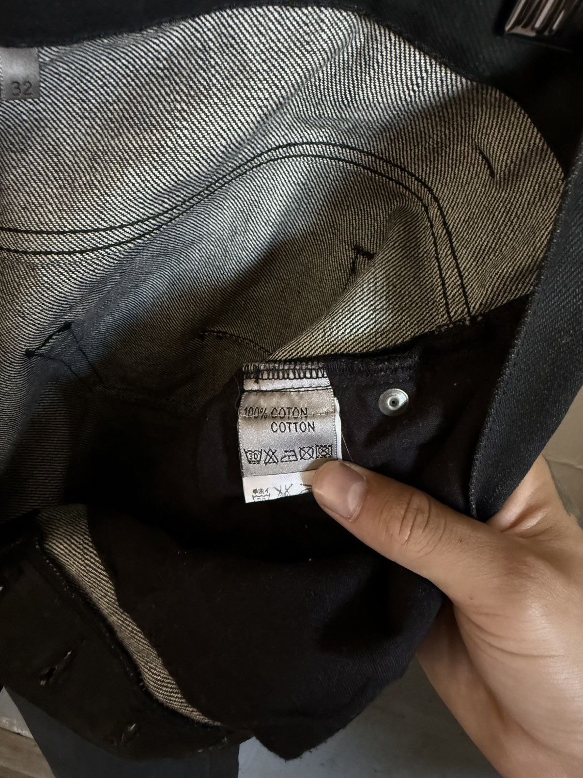 Dior SS06 “The World Was A Mess” Black Waxed Jeans - Hedi Slimane Size US 32 / EU 48 - 4 Thumbnail