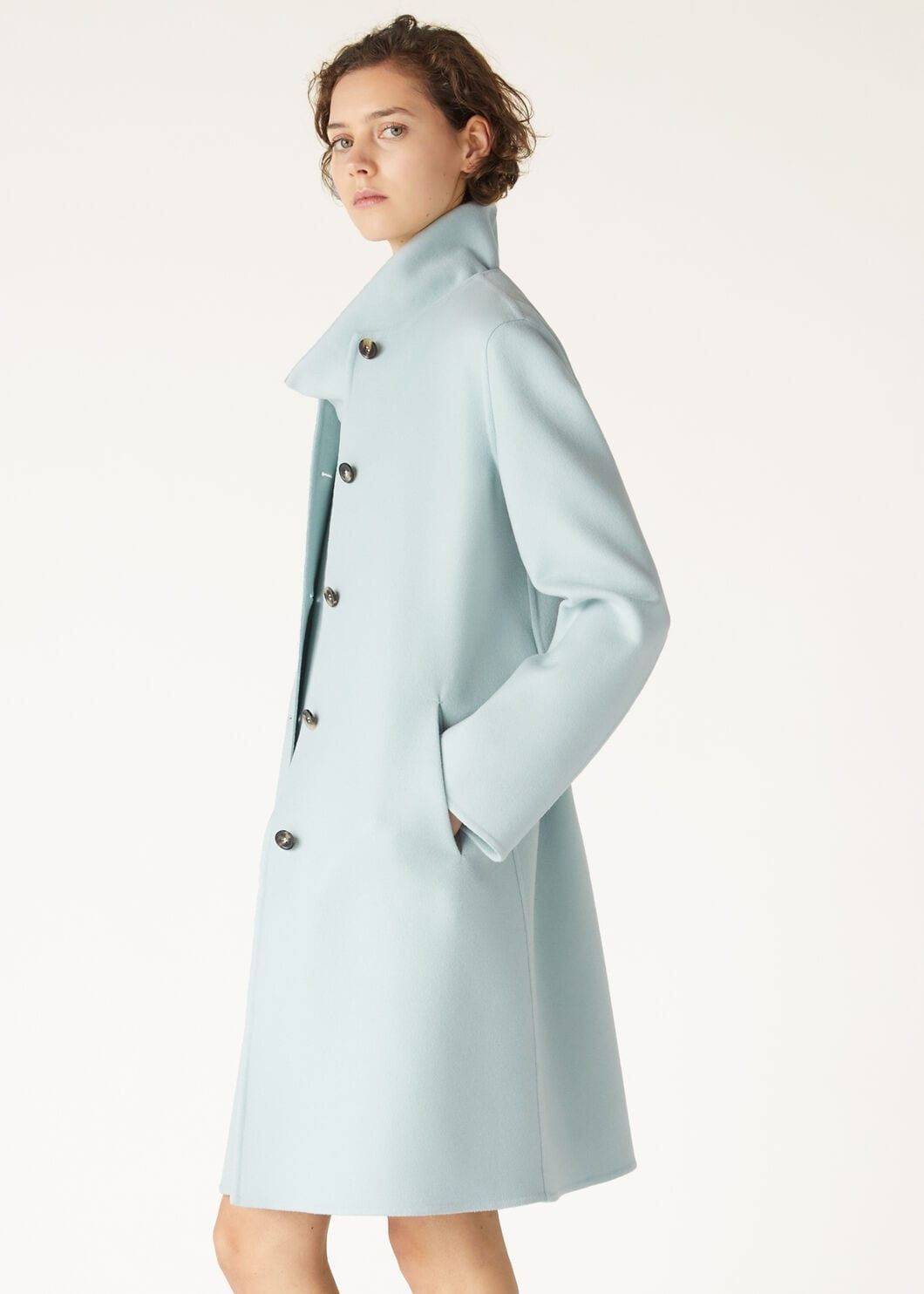 Loro Piana o1w1db10825 FAO8286 Ethan Coat in Light Blue Size XS / US 0-2 / IT 36-38 - 4 Thumbnail