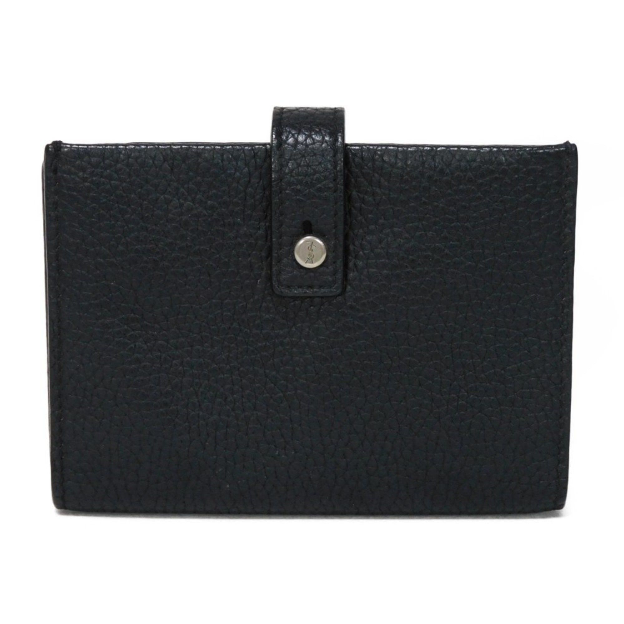 Yves Saint Laurent Yves Saint Laurent Saint Laurent Paris SAINT LAURENT PARIS Card Case Sac du Jour Holder Grained Bi-fold Pass Business YSL Black 507604 DTI0E 1000 Men's Women's Size ONE SIZE - 1 Thumbnail