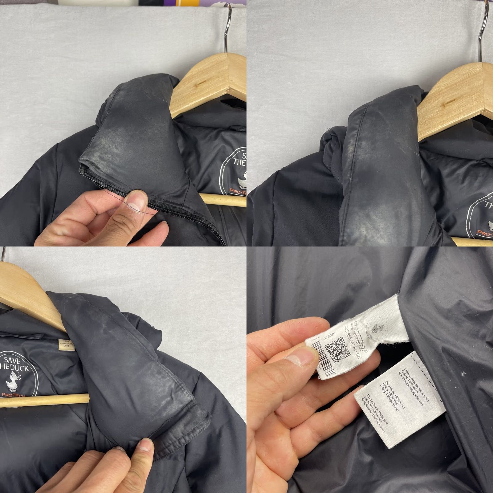 Save The Duck Save The Duck Jacket Womens 2 Black Long Puffer Hooded Pro Tech Coat Zip Up Size XS / US 0-2 / IT 36-38 - 9 Thumbnail