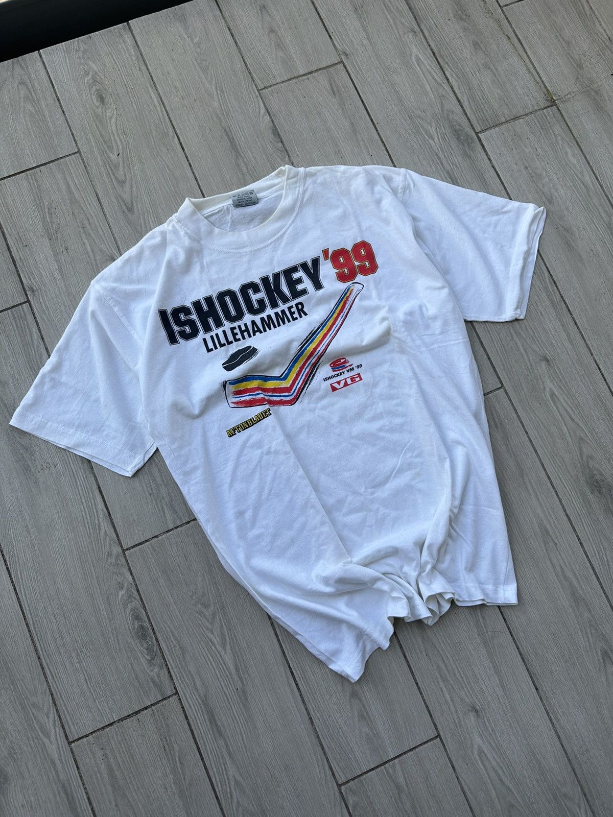 NHL Vintage Single Stitch Ice Hockey Themed T-Shirt NHL Worldcup Size US M / EU 48-50 / 2 - 2 Thumbnail