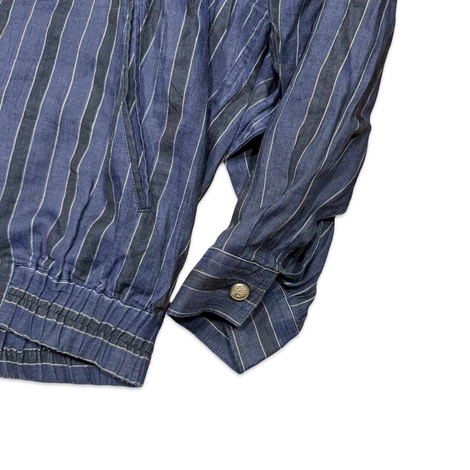 Celine Vintage Celine Striped Lightweight Overcoat Blazer Size 42R - 5 Thumbnail