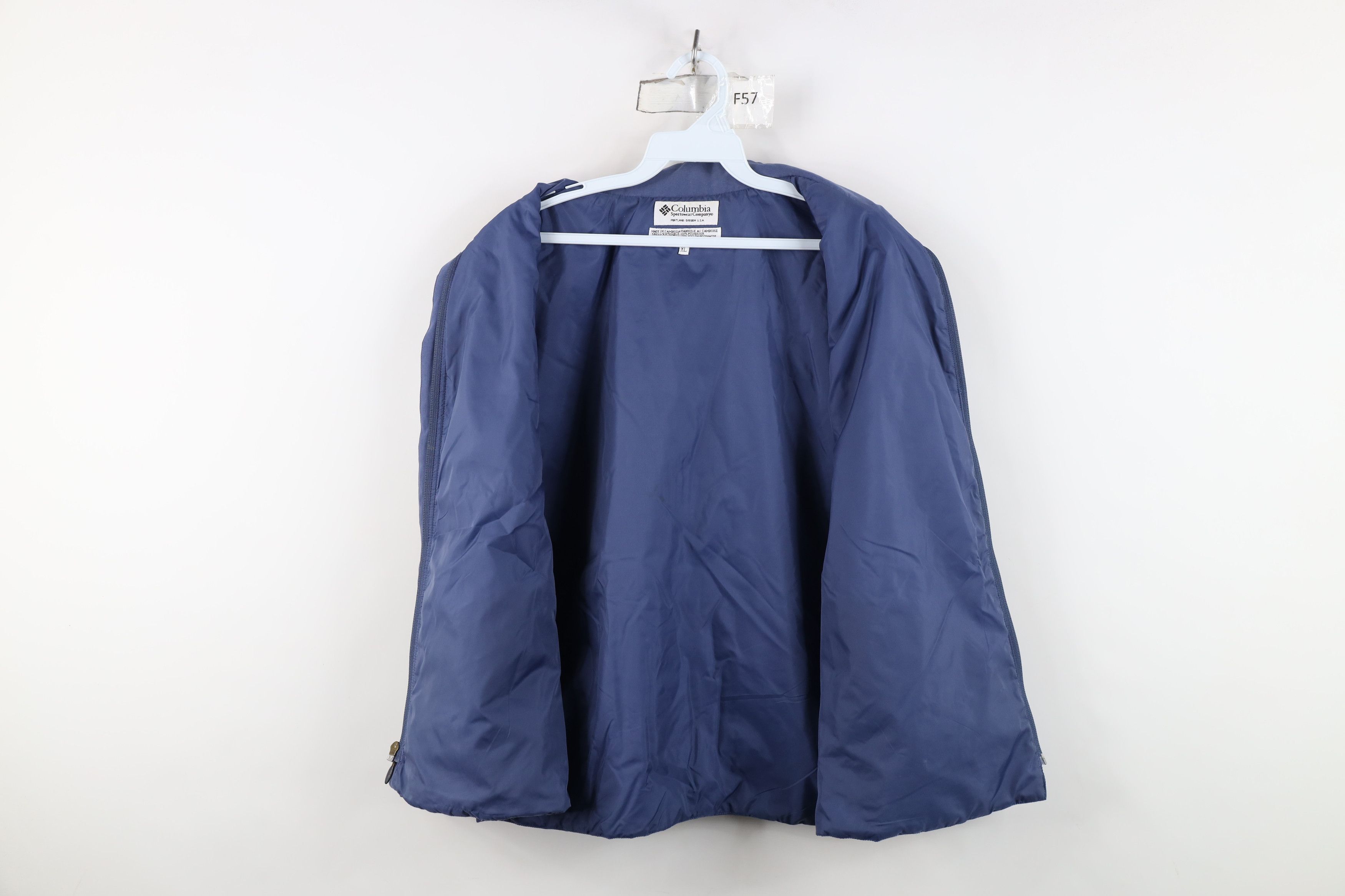 Columbia Vintage 90s Columbia Blank Microfiber Full Zip Vest Jacket Size XL / US 12-14 / IT 48-50 - 9 Thumbnail