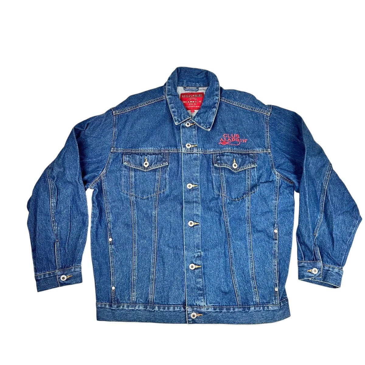 Vintage Vegas Blues Club Aladdin Resort Casino Denim Trucker Jacket Size US L / EU 52-54 / 3 - 3 Thumbnail