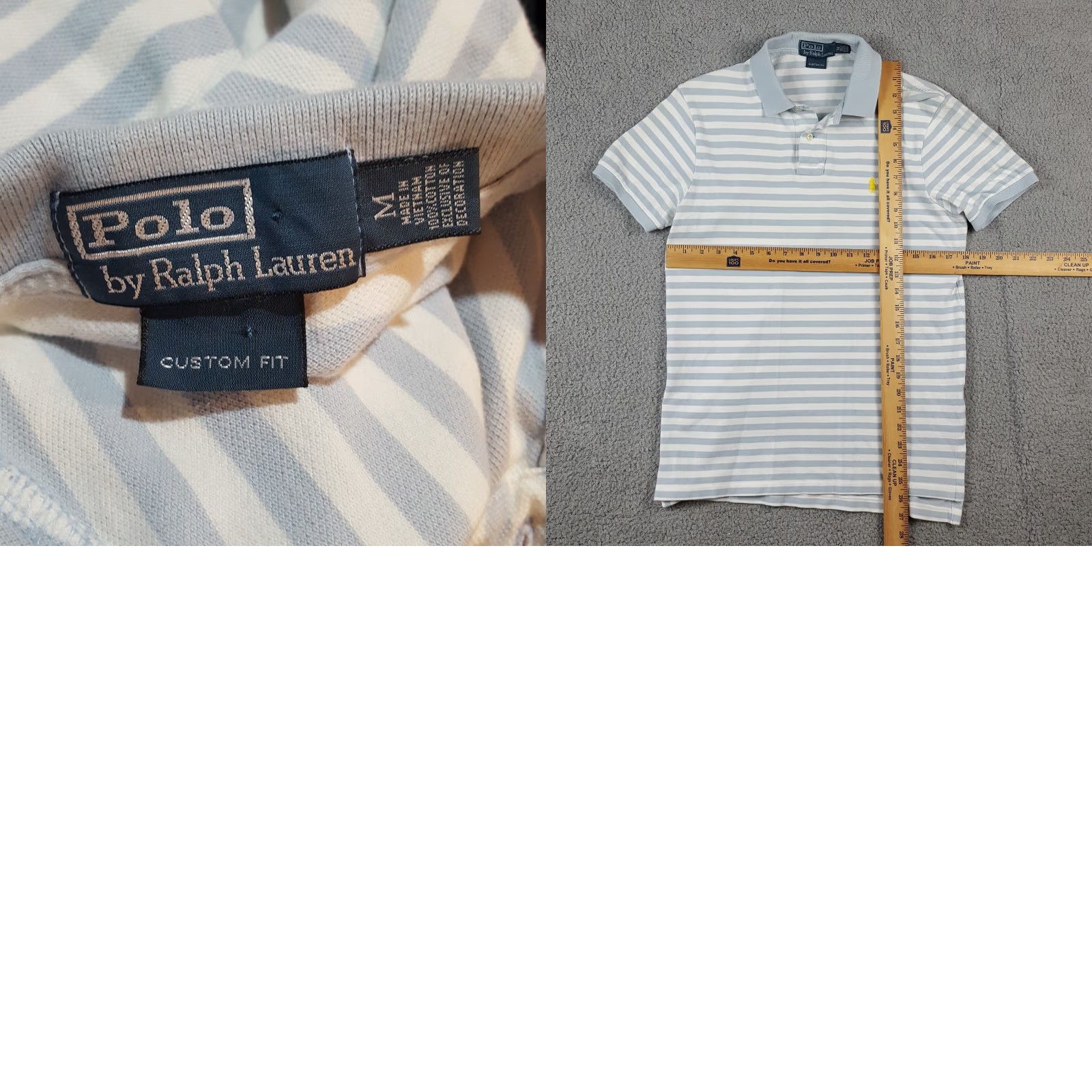 Ralph Lauren Vintage Ralph Lauren Polo Shirt Men Medium Blue Striped 90s Grunge Preppy Casual Size US M / EU 48-50 / 2 - 8 Thumbnail