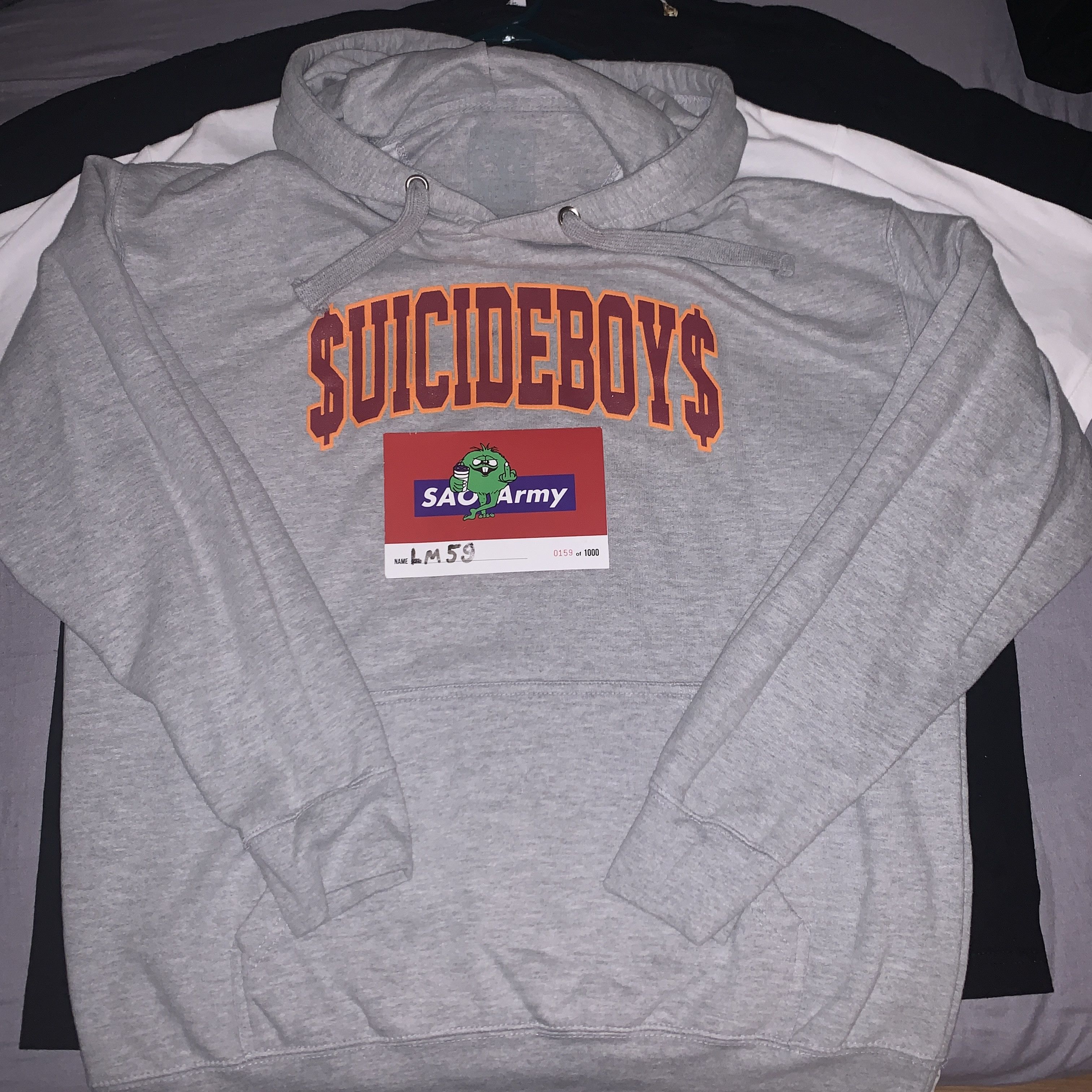 image of G59 Records x Pouya Uicideboy Merch Suicideboys Va Virginia Tech Hoodie in Grey, Men's (Size XL)