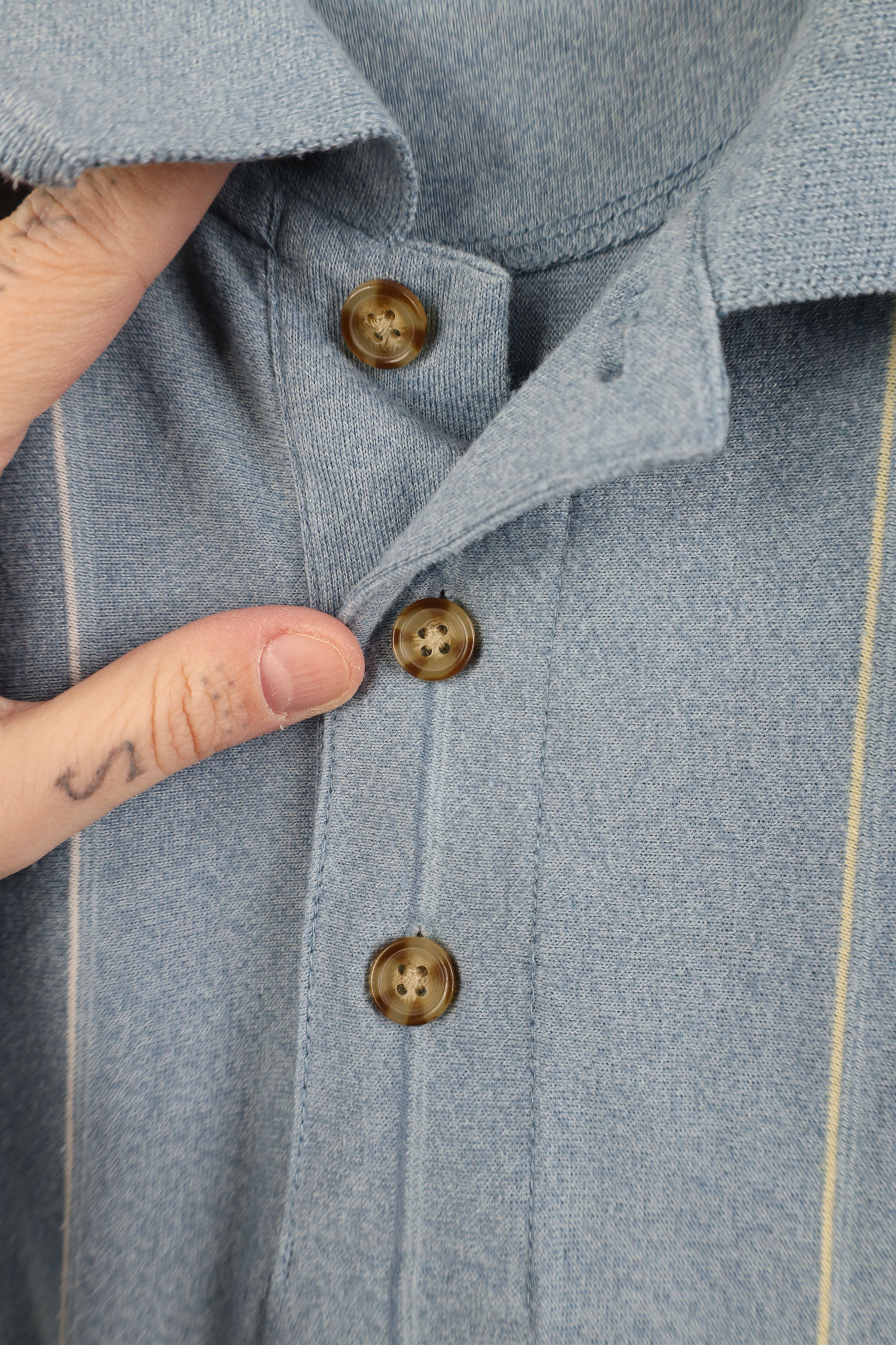 Vintage Vintage 90s Streetwear Knit Collared Golf Polo Shirt Blue Size US XL / EU 56 / 4 - 5 Thumbnail