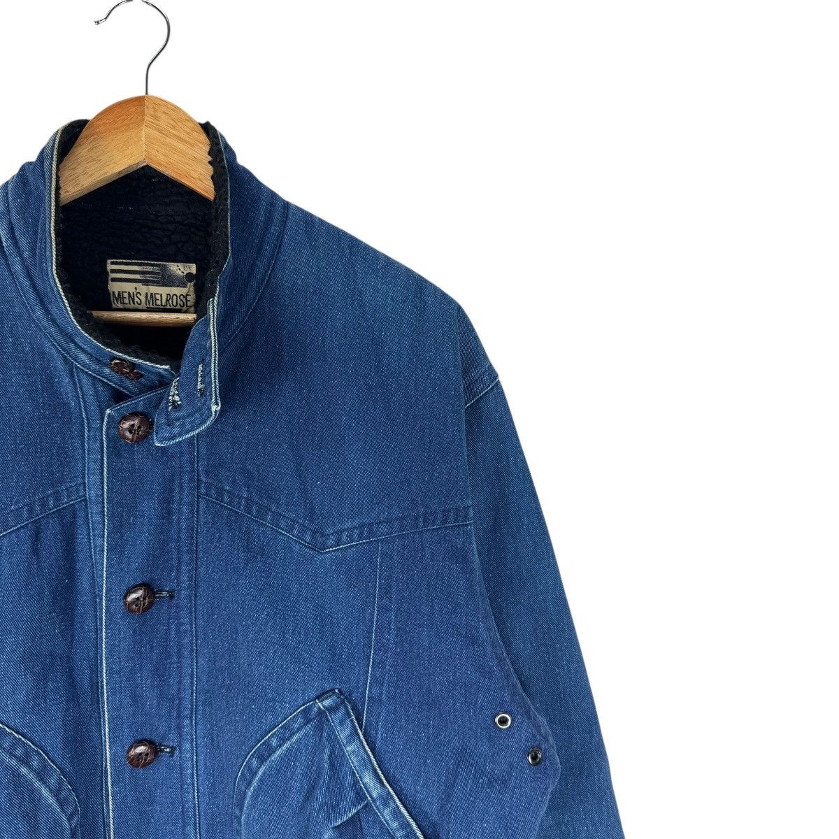Melrose 🌟VINTAGE 80s MELROSE DENIM BOMBER JACKET Size US M / EU 48-50 / 2 - 4 Thumbnail