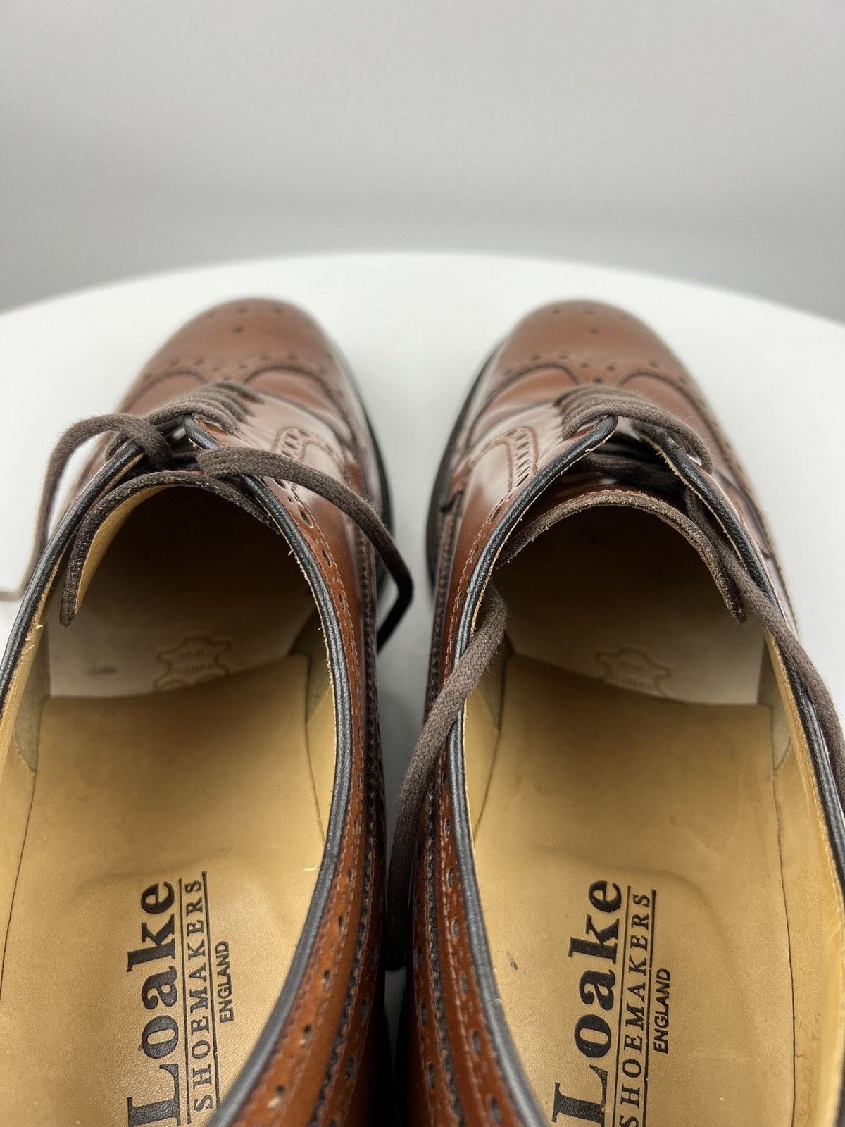 Loake LOAKE Brogues Leather Shoes Made in England Brown Men’s Size US 12 / EU 45 - 21 Thumbnail