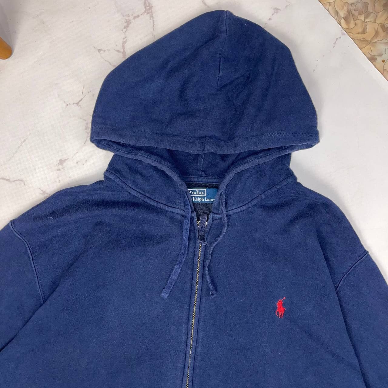 Polo Ralph Lauren Ralph Lauren Polo Zip Up Hoodie Pony Y2K Navy Blue Size US XXL / EU 58 / 5 - 6 Thumbnail