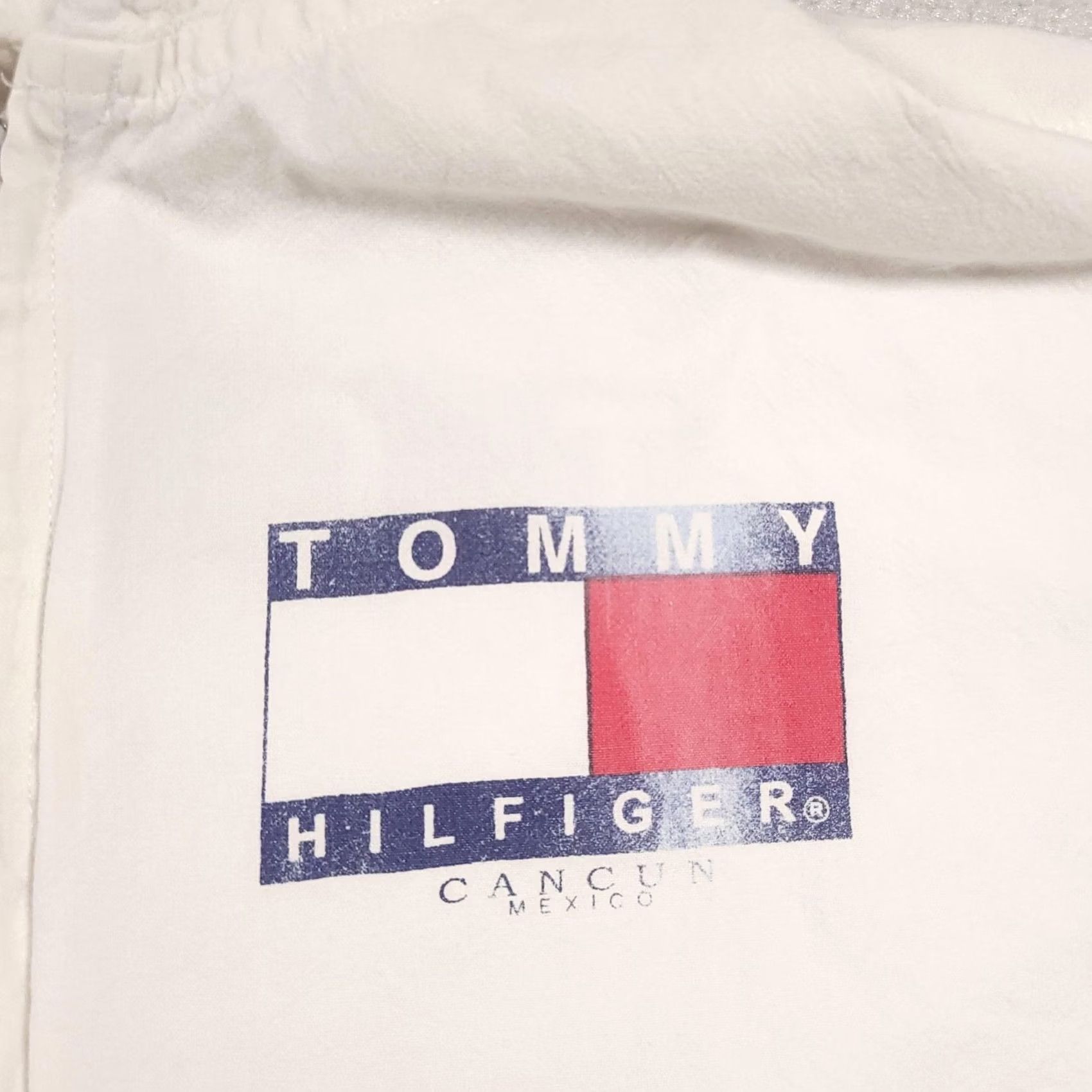 Tommy Hilfiger Tommy Hilfiger Jacket Mens L White Cancun Mexico Full Zip Hoodie Spell Out Windbreaker Light Weight Pockets Logo Zipper Size US L / EU 52-54 / 3 - 4 Thumbnail