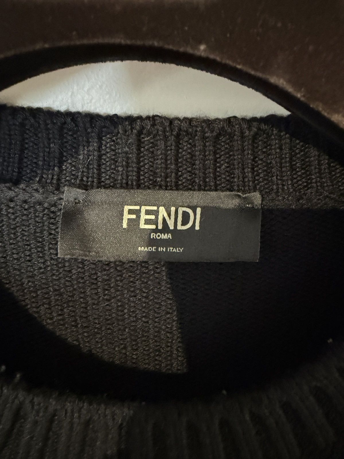 Fendi Fendi FF Motif Sweater Black Size US L / EU 52-54 / 3 - 8 Thumbnail
