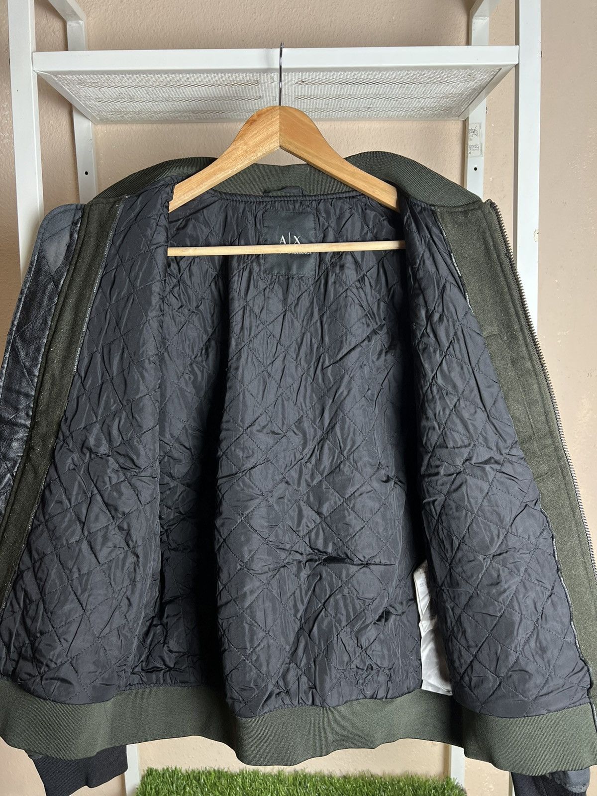 Armani Exchange × Designer Armani Exchange Dual Peat Green Trench & Bomber Jacket Coat Size US M / EU 48-50 / 2 - 10 Thumbnail