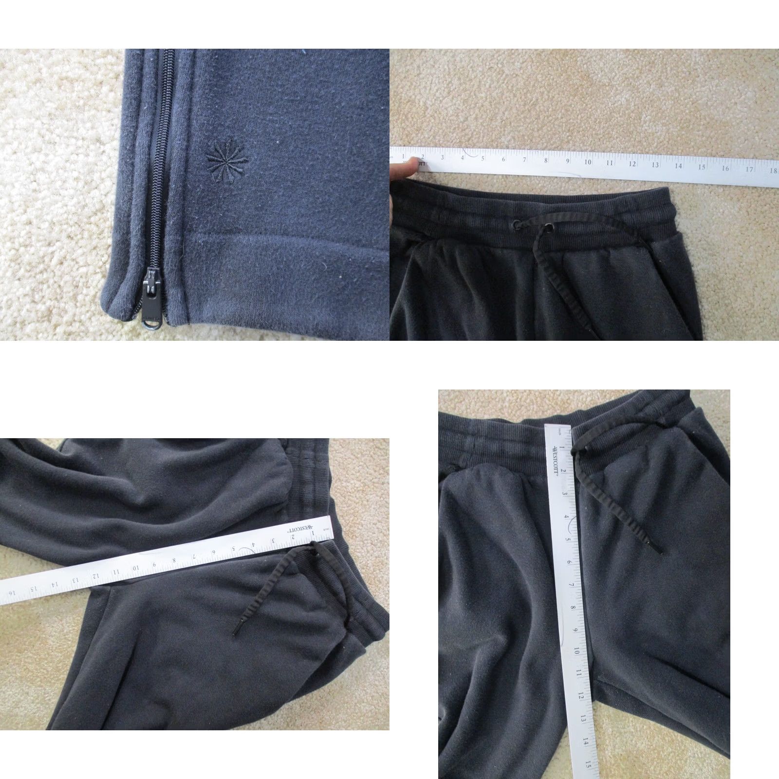 Athleta Athleta Sweatpants Men’s Small Black Tapered Leg Athletic Jogger Pants Pockets Elastic Waist Run Sports Club Activewear Regular Inseam 26 in Size US 29 - 8 Thumbnail