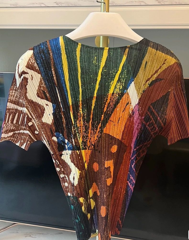 Issey Miyake Issey Miyake size:3 Colorful spice totem short-sleeved top Size XS / US 0-2 / IT 36-38 - 3 Thumbnail