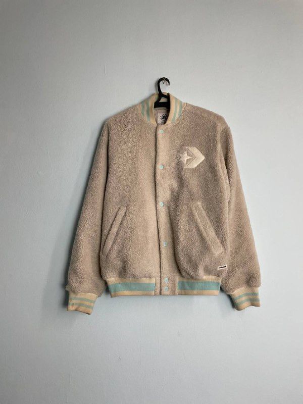 Converse × Golf le Fleur Golf/Converse Collab Varsity Jacket Sherpa Varsity Jacket Size US M / EU 48-50 / 2 - 2 Thumbnail
