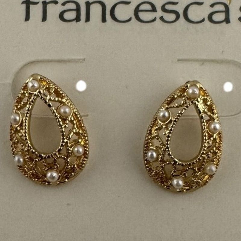 Other Francesca’s Women’s Golden Filigree Post Earrings – NWT Size ONE SIZE - 1 Thumbnail
