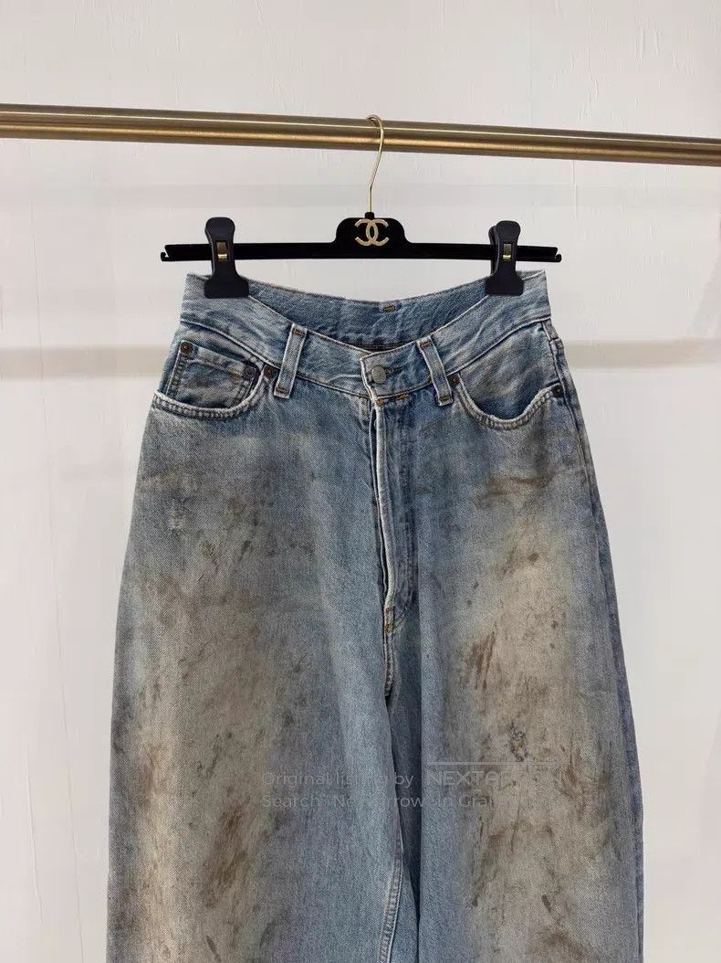 Acne Studios Acne Studios Penicillin Vintage Mud-Dyed Wide Leg Dirty Je Size 40" / US 18 - 2 Thumbnail