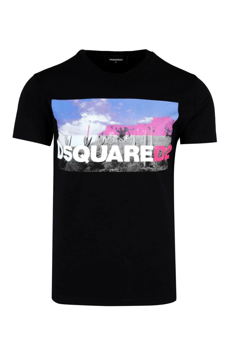 Dsquared2 Dsquared2 Black Graphic Short Sleeve T-shirt-yf Size US XL / EU 56 / 4 - 1 Thumbnail