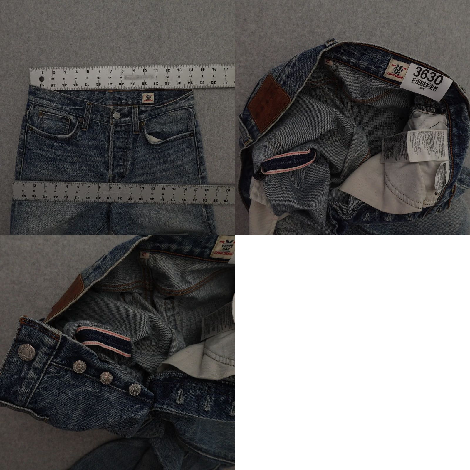 Levi's VINTAGE Levi's Jeans Women's 27 (27X27) White Oak Cone Denim Selvedge Distressed Zip Fly Jeans Size 27" / US 4 / IT 40 - 10 Thumbnail