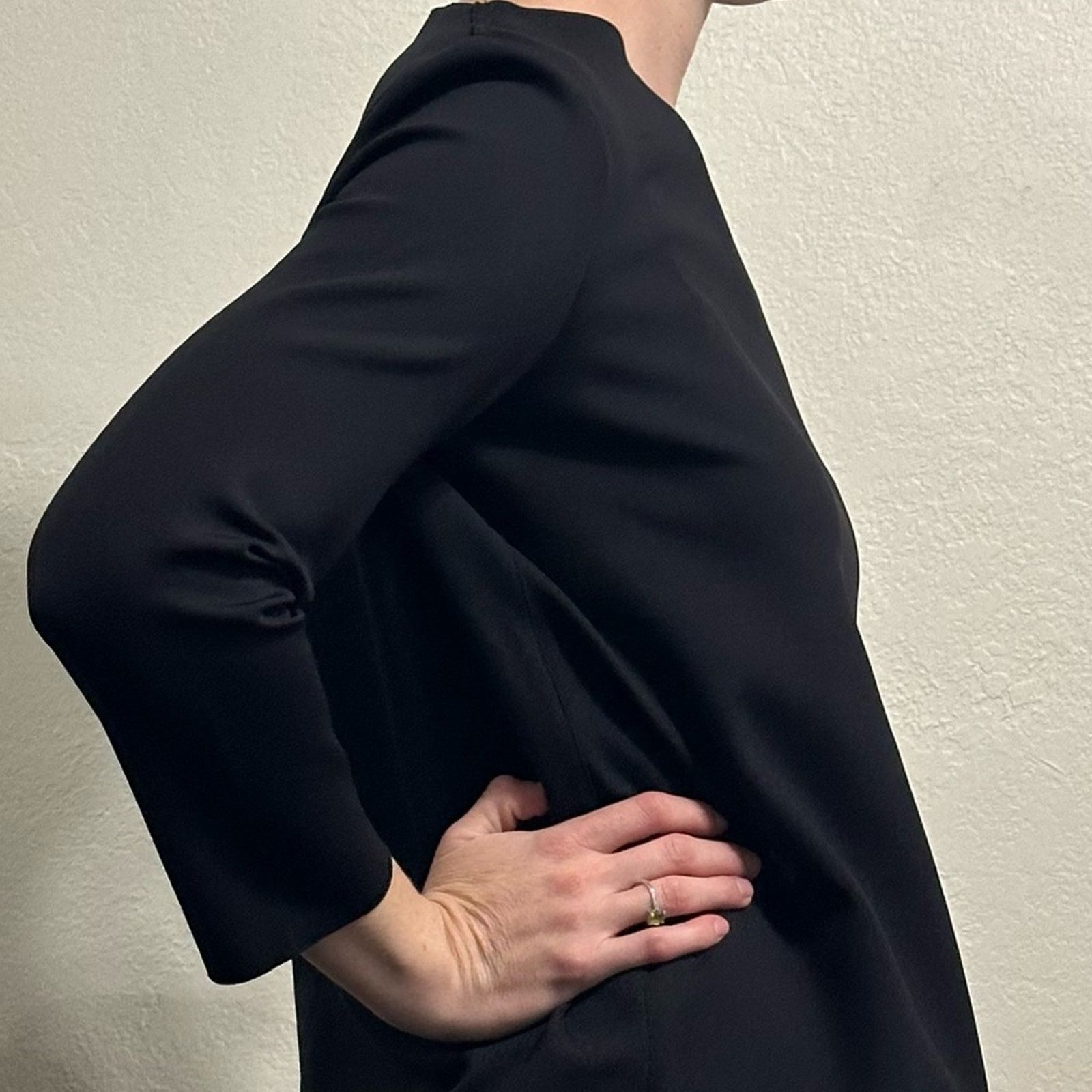 The Row auth Marina Scuba Mini Dress Black XS Double Front Pockets Size XS / US 0-2 / IT 36-38 - 9 Thumbnail