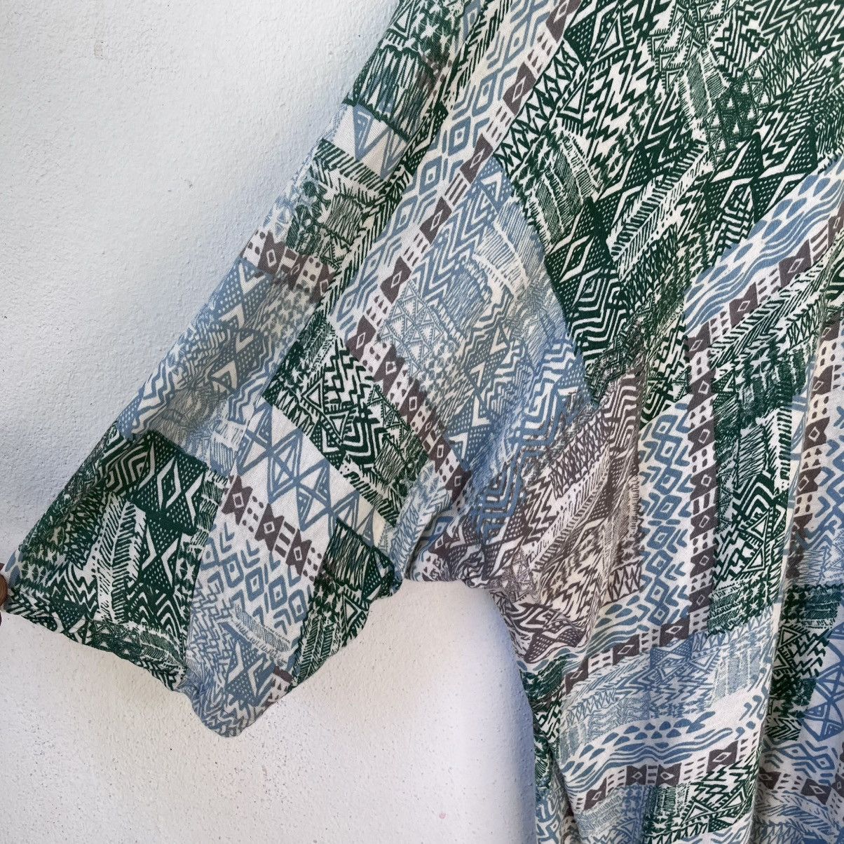 Issey Miyake Plantation by Issey Miyaki Abstract Ethnic Cotton Top Size M / US 6-8 / IT 42-44 - 5 Thumbnail