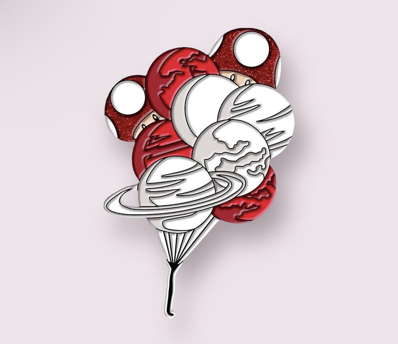Hat Club Mario Space Party - DefineMo pin Size ONE SIZE - 1 Thumbnail