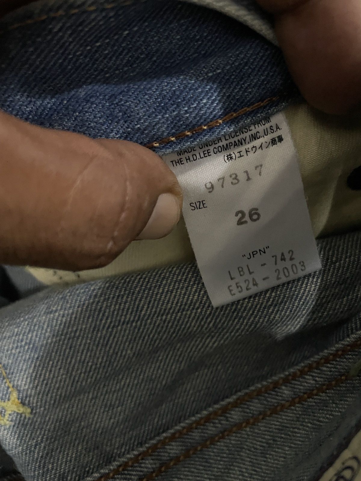 Lee Lady Lee Riders x Ford Mills Selvedge Jeans Retro Style Size 31" - 12 Thumbnail