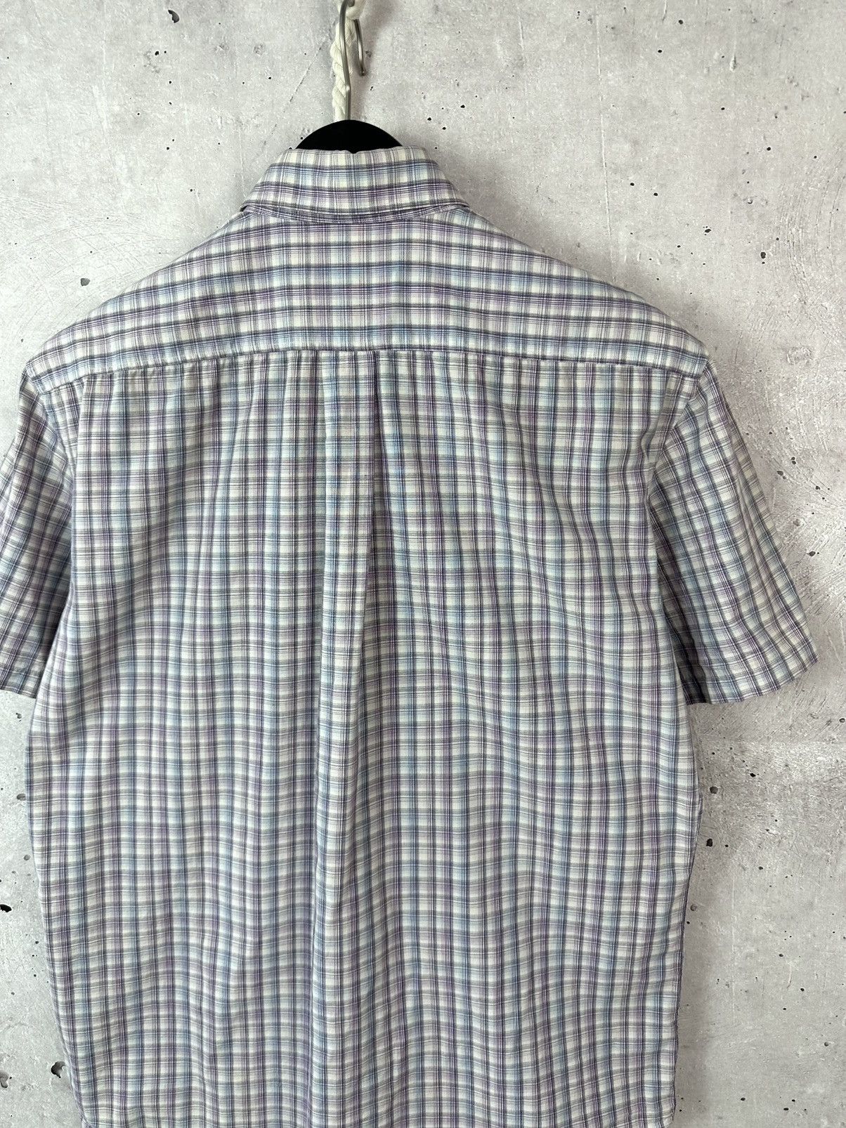 Yves Saint Laurent Vintage YvesSaintLaurent Check Cotton Short Sleeve Shirt Size US M / EU 48-50 / 2 - 8 Thumbnail