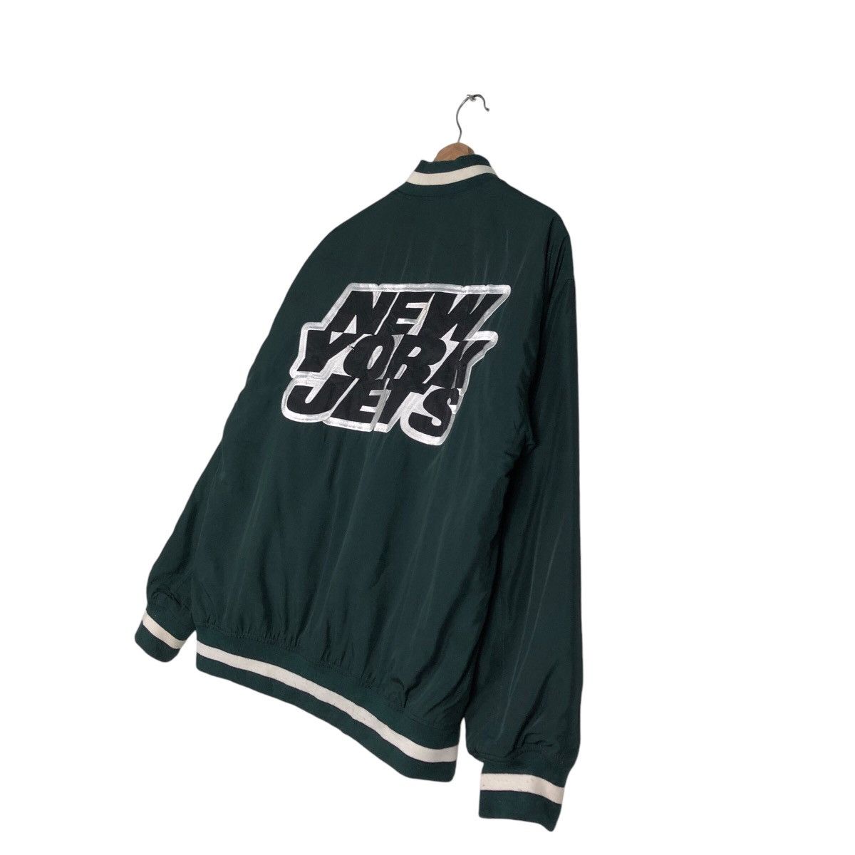 Japanese Brand 📌Vintage Bomber Jacket NFL New York Jets Big Logo Size US L / EU 52-54 / 3 - 11 Thumbnail