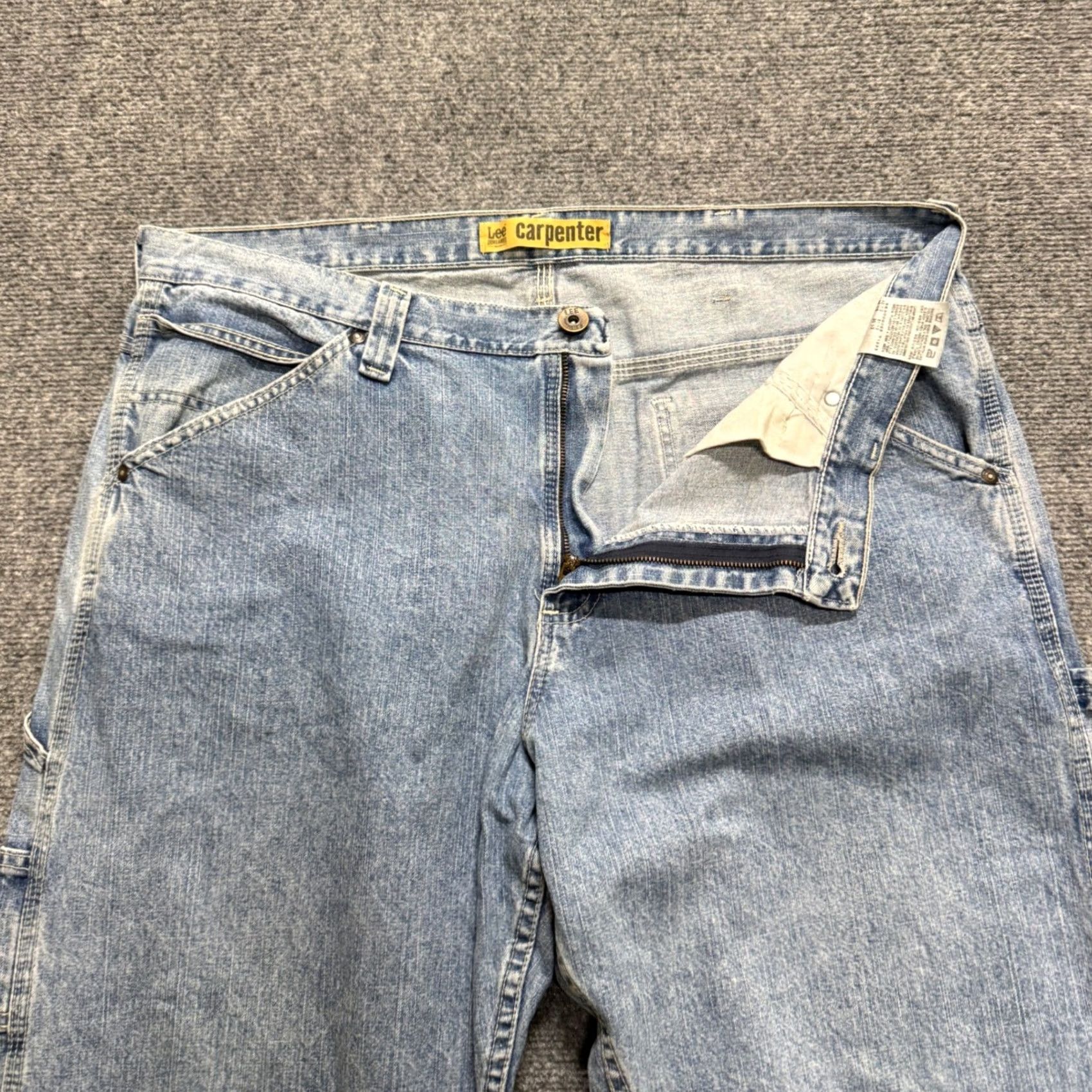 Lee VINTAGE Lee Carpenter Jeans Men's 38x30 Light Washed Blue Wide Leg Baggy Y2K, Regular Size Mens Size US 38 / EU 54 - 4 Thumbnail