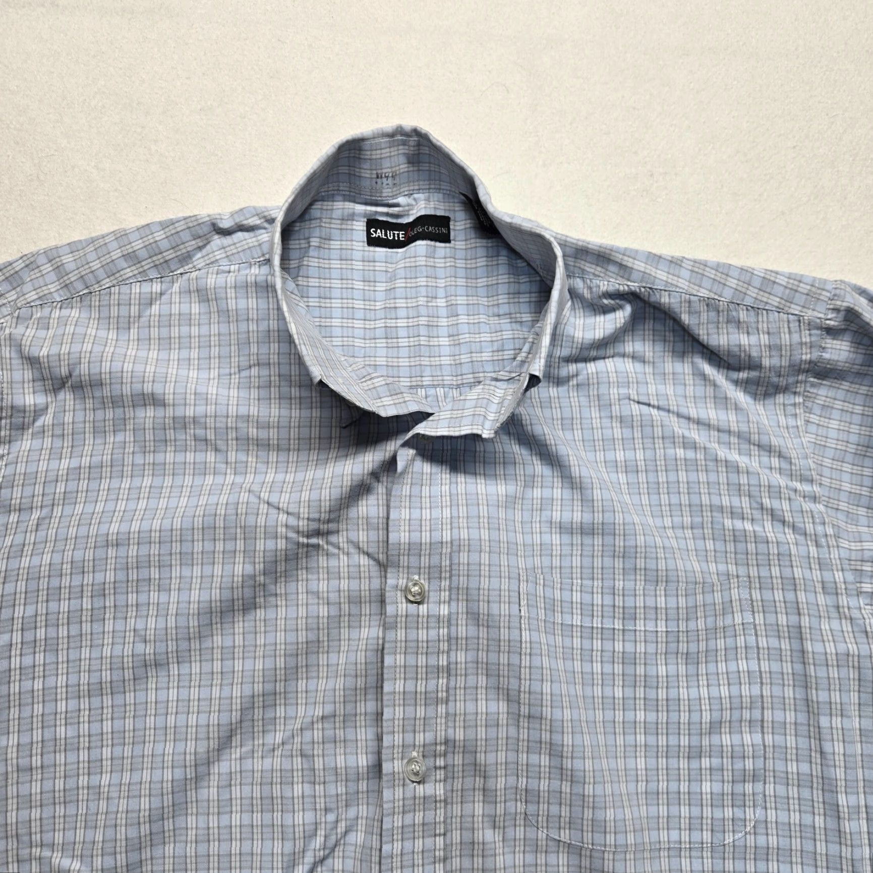 Oleg Cassini Oleg Cassini Shirt Men L Blue Plaid Long Sleeve Button-Up Casual Mens Size US L / EU 52-54 / 3 - 2 Thumbnail
