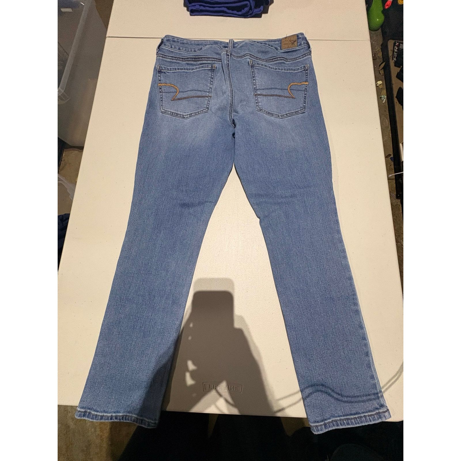 American Eagle Outfitters American Eagle Women’s Jegging Jeans Sz 14 Light Wash Skinny Size 36" / US 14 / IT 50 - 6 Thumbnail