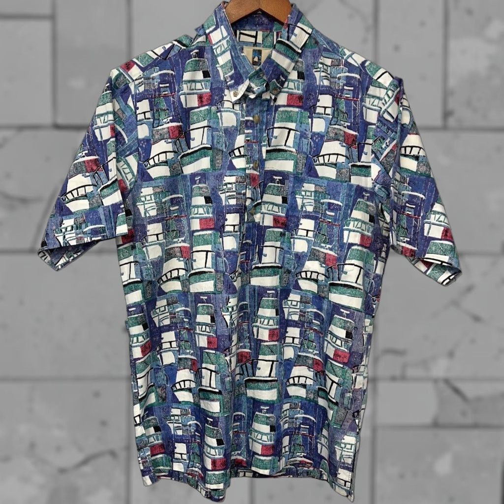 Vintage VINTAGE Kahala Blue Hawaiian Shirt Mens Size M Short Sleeve Tropical Beach Size US M / EU 48-50 / 2 - 1 Thumbnail