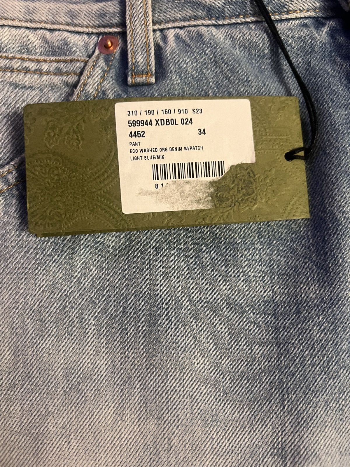 Gucci Gucci denim jeans eco washed love parade patch 34 NWT Size US 34 / EU 50 - 4 Thumbnail