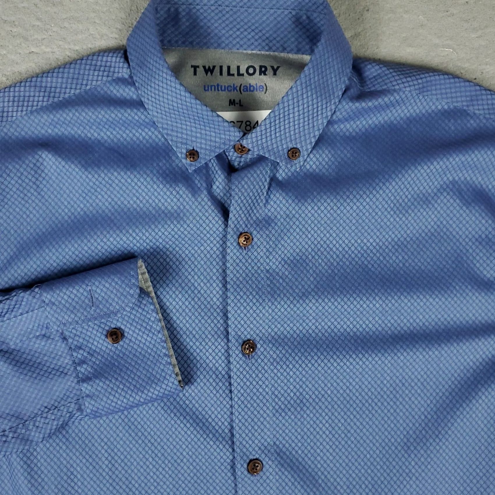 Vintage Twillory Shirt Mens M Blue Button-Up, Long Sleeve, Solid Size US M / EU 48-50 / 2 - 2 Thumbnail