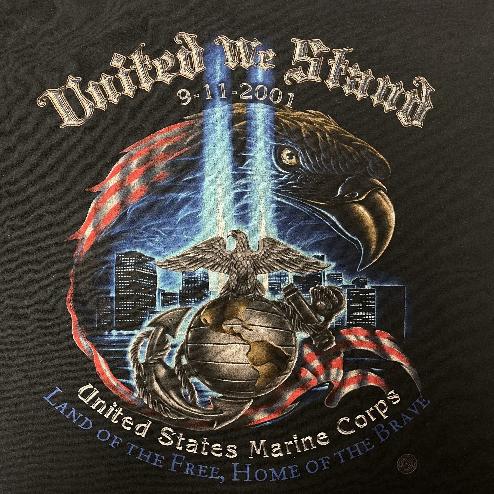 Gildan Vtg 9-11-2001 United We Stand US MARINE Corps USMC USA Shirt Size US XXL / EU 58 / 5 - 1 Thumbnail